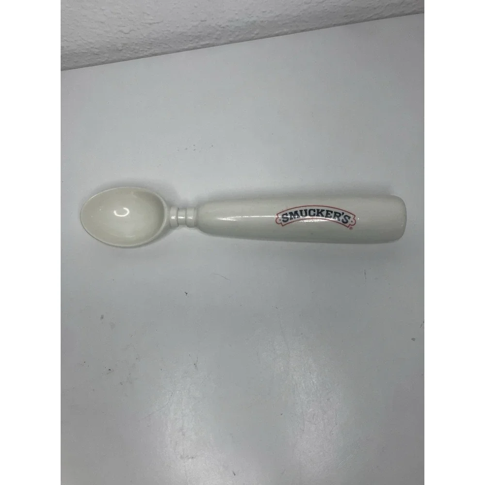 VTG Promotional Smucker's Ice Cream Scoop Durable White Plastic Retro Kitchen